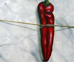 Bunden paprika. 34x25 cm. 2015