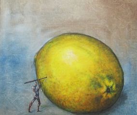 Om livet ger dej citroner 40 x40 cm. 2013