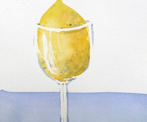 Originalmålning i akvarell, Lemonad